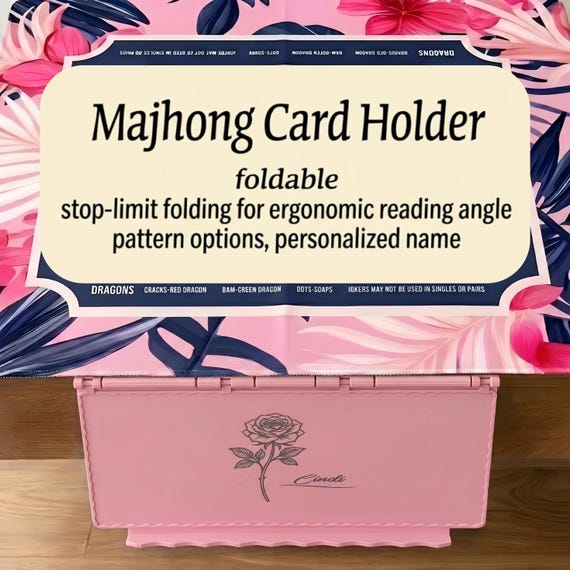 3D Printed Mahjong Card Holder | Tilted Display Tray for American Mahjong Cards