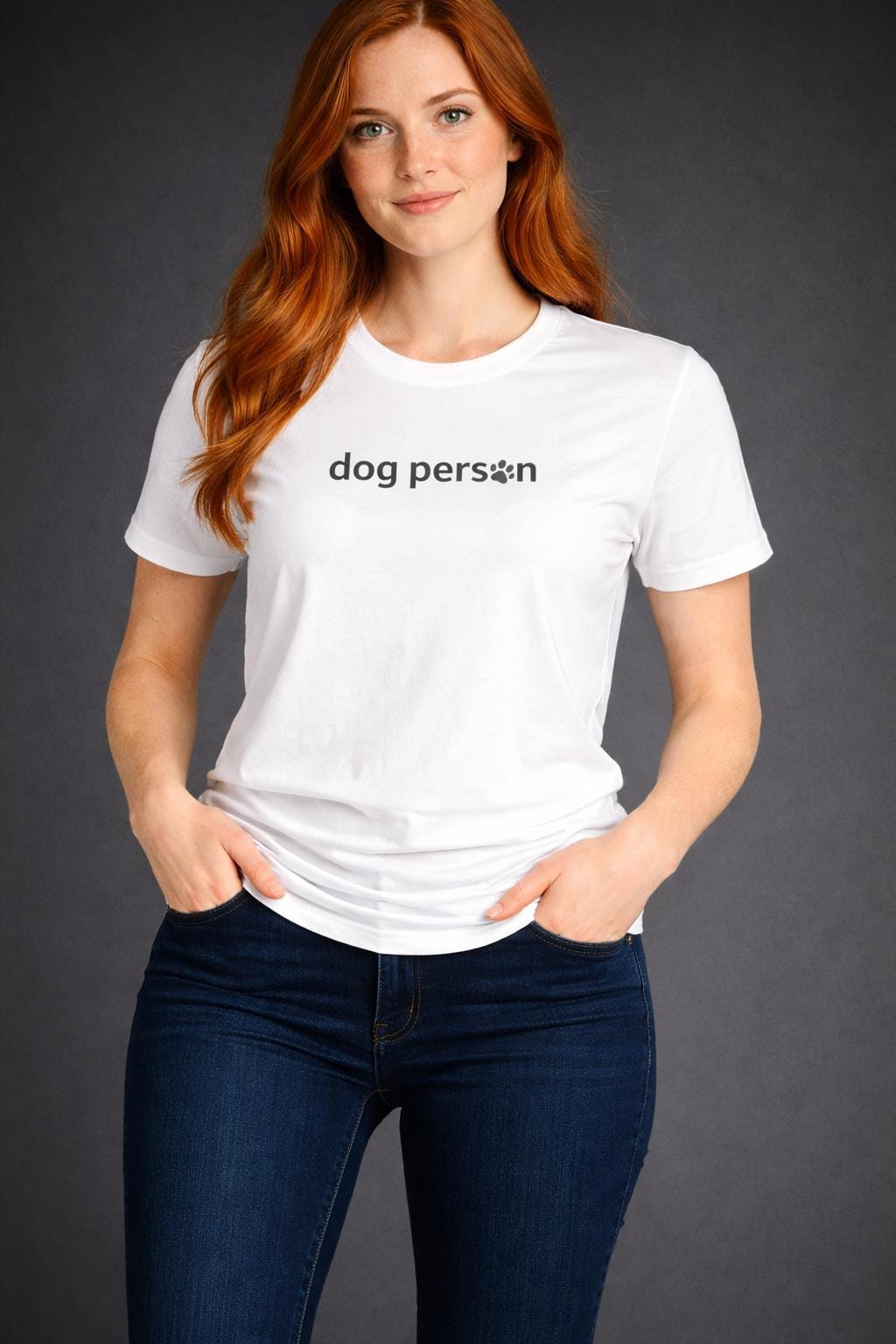 Dog Person T-Shirt, Hunde Shirt für Damen und Herren, Dog Lover Geschenk, minimalistisches Hundeshirt in Weiß oder Schwarz