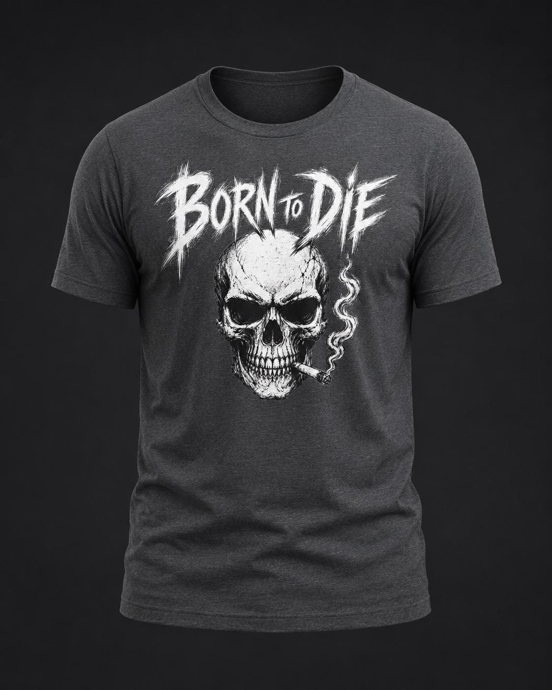 Born to Die Skull T-Shirt, Gothic Rock Shirt, Biker Graphic Tee, Metalhead Shirt, Alternative Clothing, Dark Skull Tee, Rocker Gift