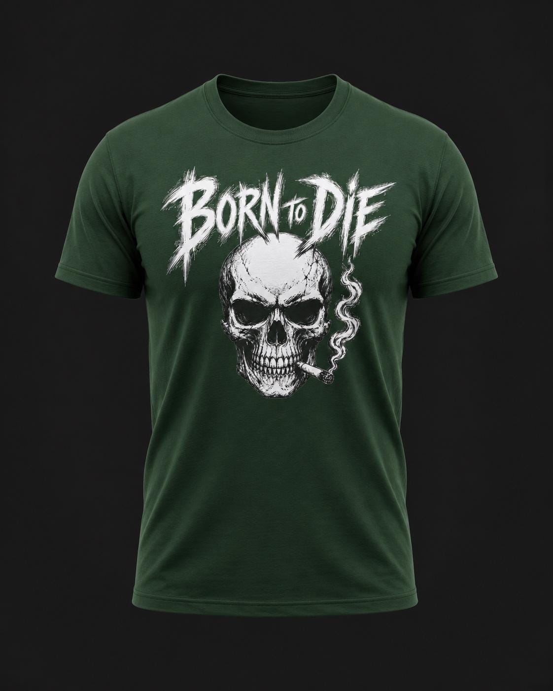 Born to Die Skull T-Shirt, Gothic Rock Shirt, Biker Graphic Tee, Metalhead Shirt, Alternative Clothing, Dark Skull Tee, Rocker Gift