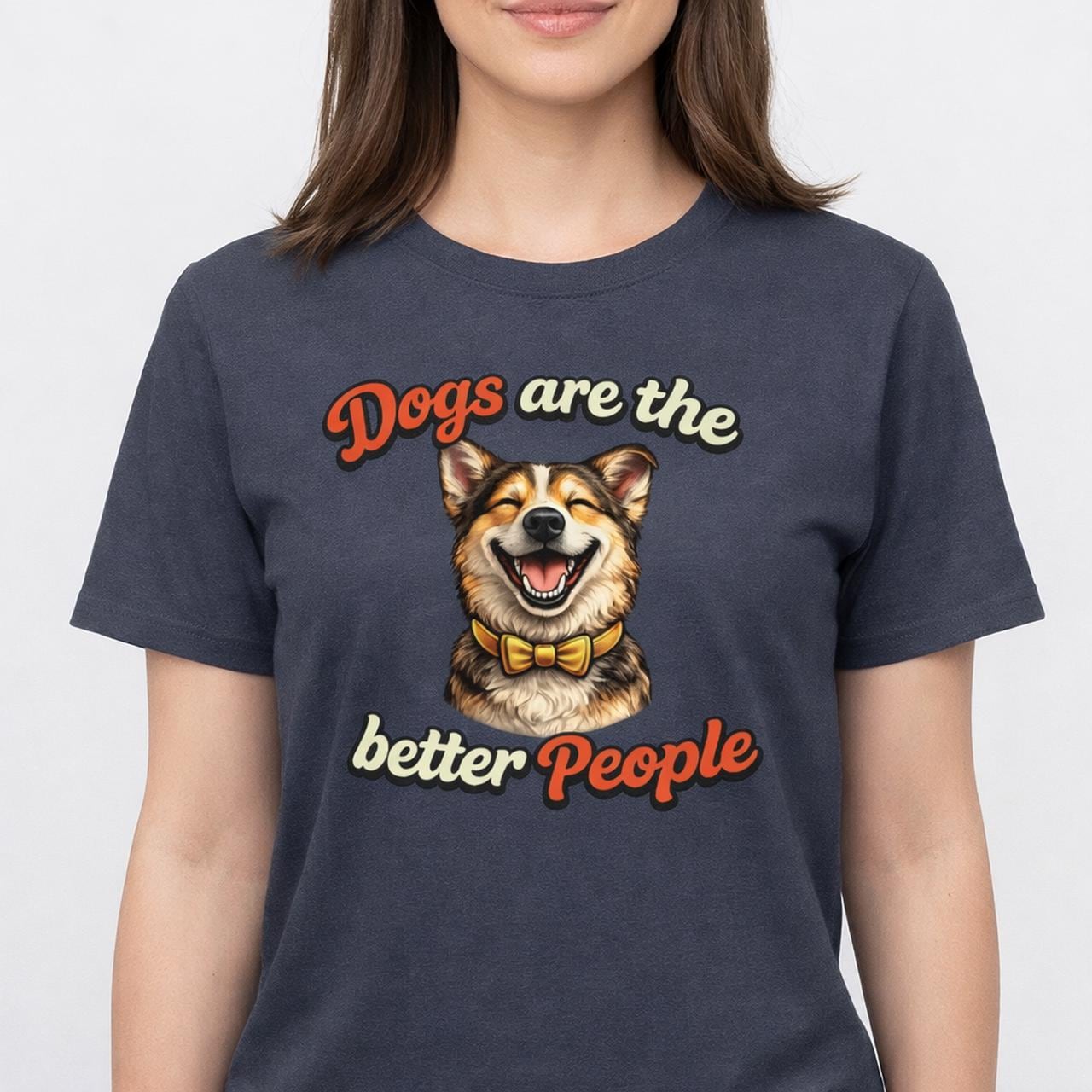 Dogs Are the Better People T-Shirt, Lustiges Hunde Shirt, Hundeliebhaber T-Shirt, Geschenk für Hundemama, Hundepapa Geschenk
