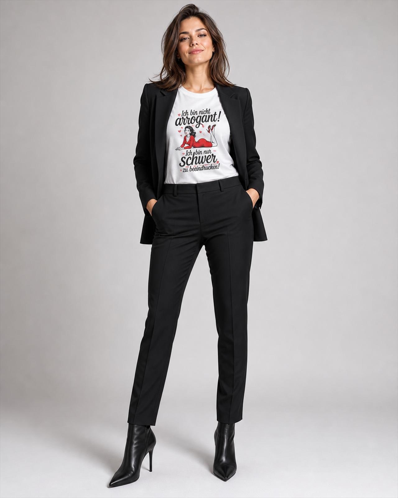 Ich bin nicht arrogant Damen T-Shirt | Lustiges Spruch Shirt für Frauen | Freches Comic Statement Shirt