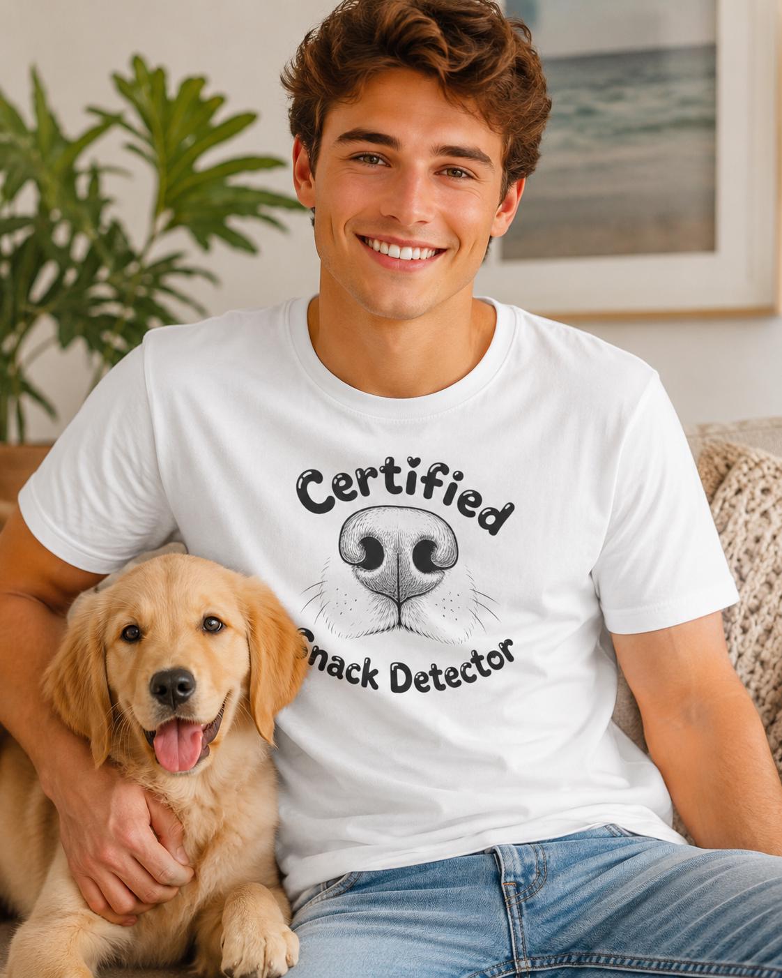 Certified Snack Detector Shirt - Lustiges Hunde T-Shirt für Hundeliebhaber, Dog Mom Dog Dad Geschenk, Welpen Shirt, Hundehalter Outfit