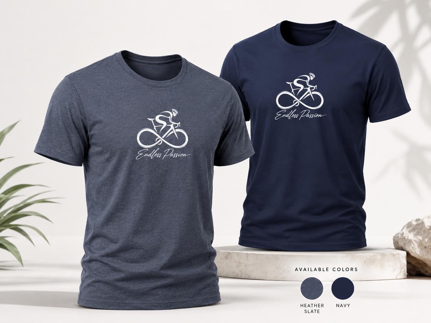 Fahrradfaher Biker T-Shirt Endless Passion - Cycling Shirt mit Infinity Motiv, Geschenk für Radfahrer, Gravel Bike & Rennrad Fans