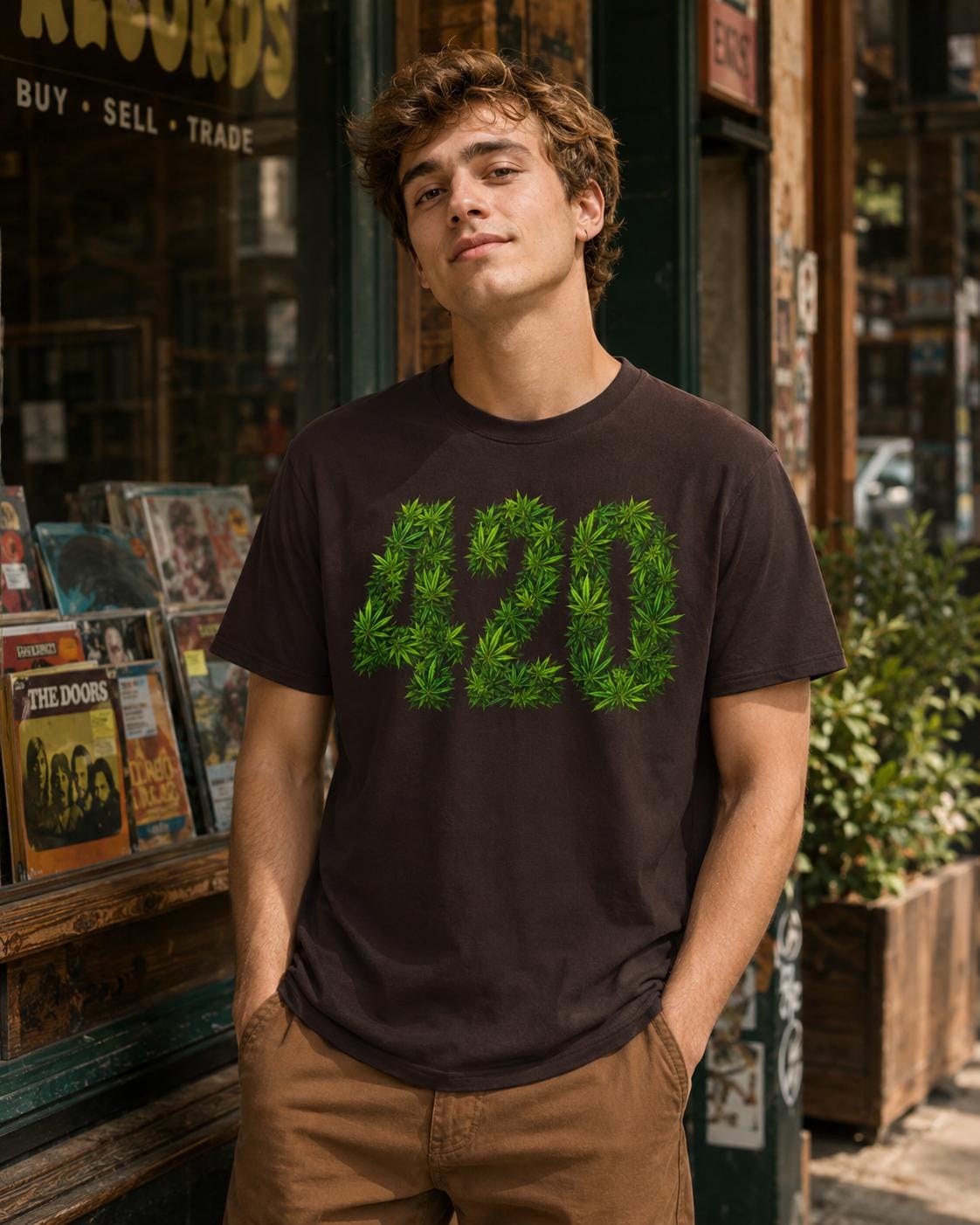 420 T-Shirt Cannabis Blatt Motiv, Kiffer Shirt, Weed Geschenk, Stoner Shirt, Hanf Shirt für Männer & Frauen