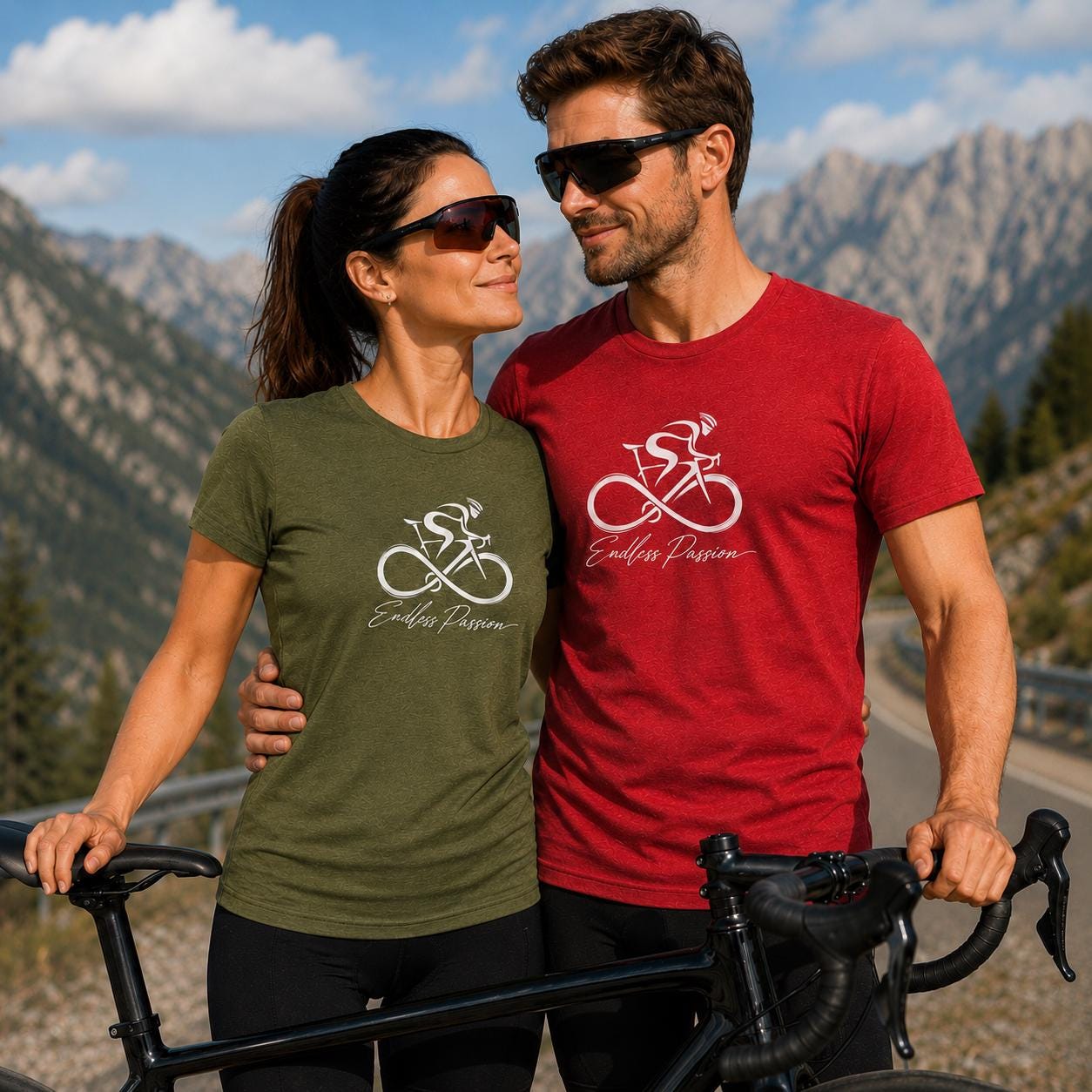 Fahrradfaher Biker T-Shirt Endless Passion - Cycling Shirt mit Infinity Motiv, Geschenk für Radfahrer, Gravel Bike & Rennrad Fans