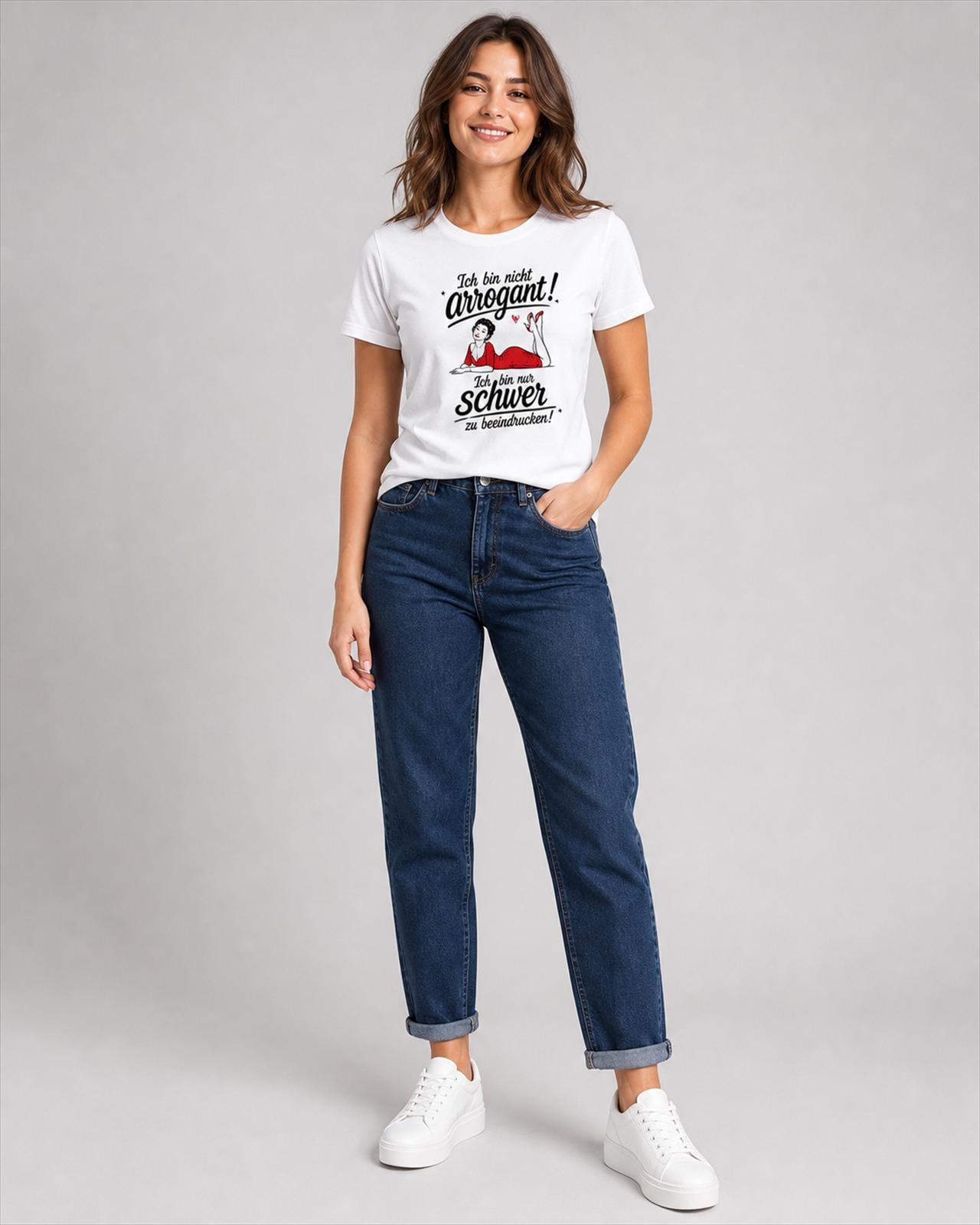 Ich bin nicht arrogant Damen T-Shirt | Lustiges Spruch Shirt für Frauen | Freches Comic Statement Shirt