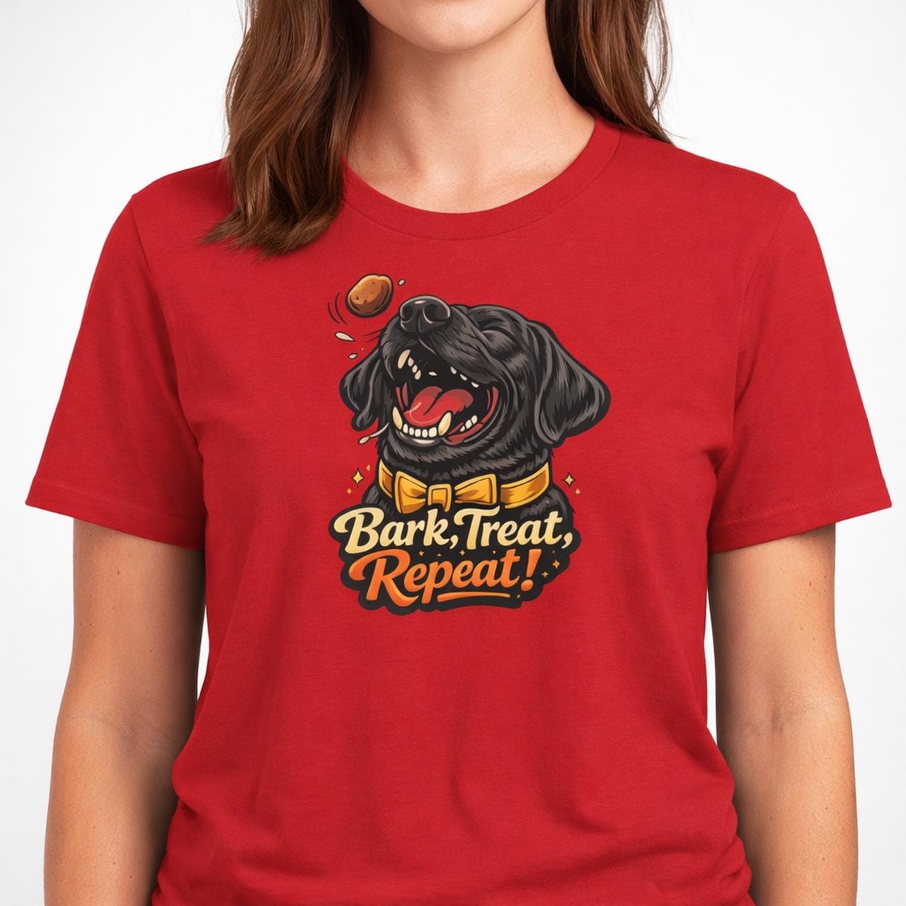 Bark Treat Repeat Labrador T-Shirt - Lustiges Hunde Shirt für Hundeliebhaber - Dog Mom Geschenk - Unisex Hunde Tee