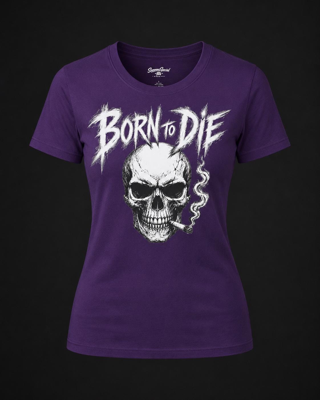 Born to Die Skull T-Shirt, Gothic Rock Shirt, Biker Graphic Tee, Metalhead Shirt, Alternative Clothing, Dark Skull Tee, Rocker Gift