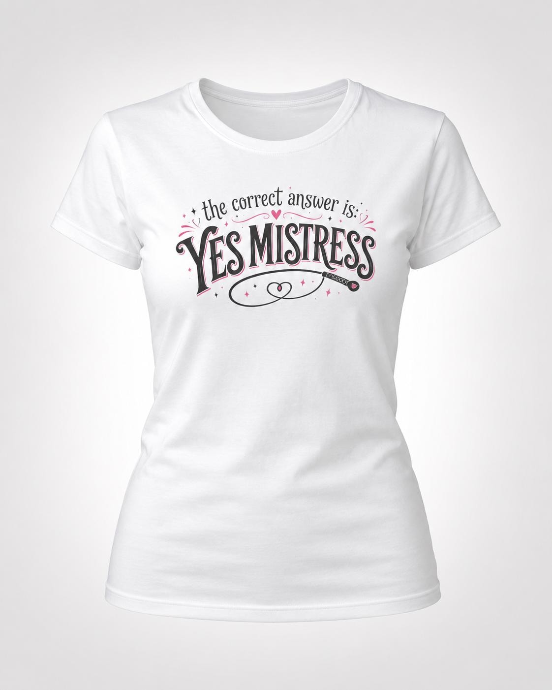 Die Herrin hat immer Recht Shirt, Yes Mistress Damen T-Shirt, Dominantes Statement Tee, Gothic Kinky Mistress Geschenk