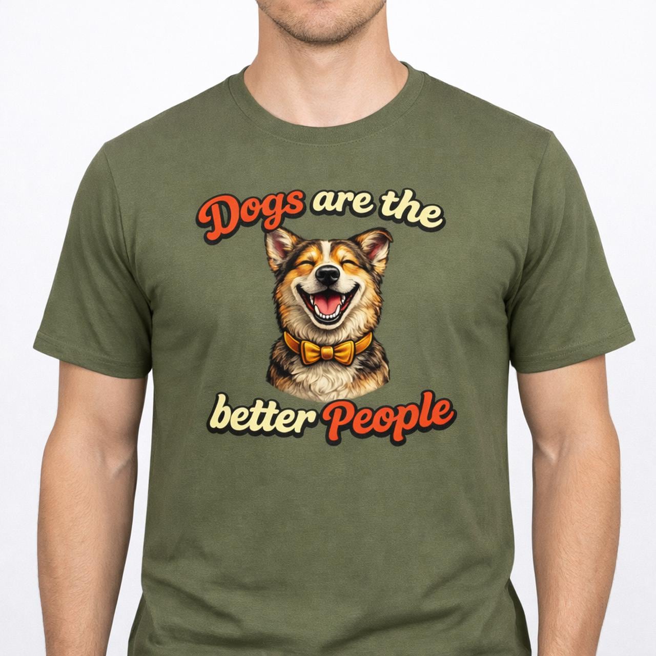 Dogs Are the Better People T-Shirt, Lustiges Hunde Shirt, Hundeliebhaber T-Shirt, Geschenk für Hundemama, Hundepapa Geschenk