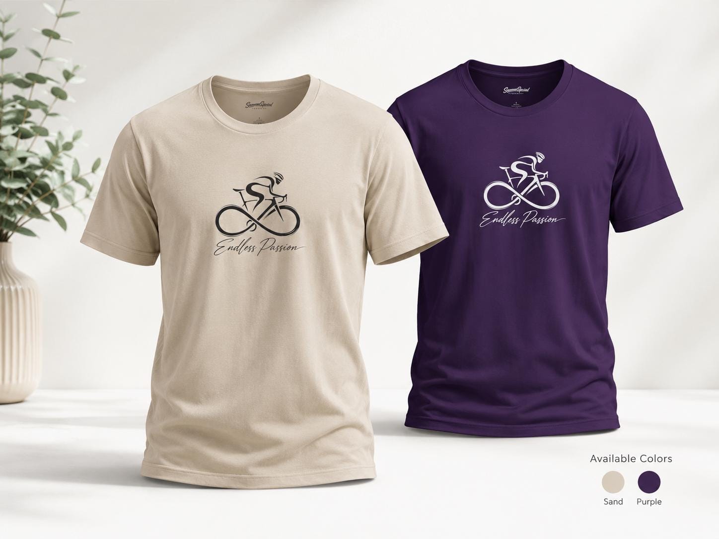 Fahrradfaher Biker T-Shirt Endless Passion - Cycling Shirt mit Infinity Motiv, Geschenk für Radfahrer, Gravel Bike & Rennrad Fans