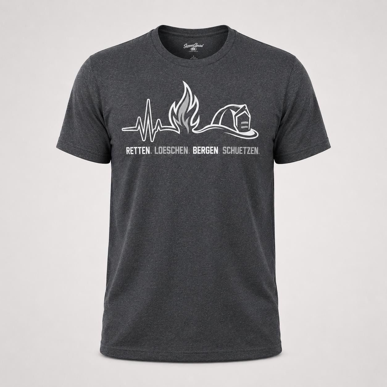 Feuerwehr T-Shirt - Retten Löschen Bergen Schützen Shirt für Feuerwehrmann, Feuerwehrfrau & freiwillige Feuerwehr