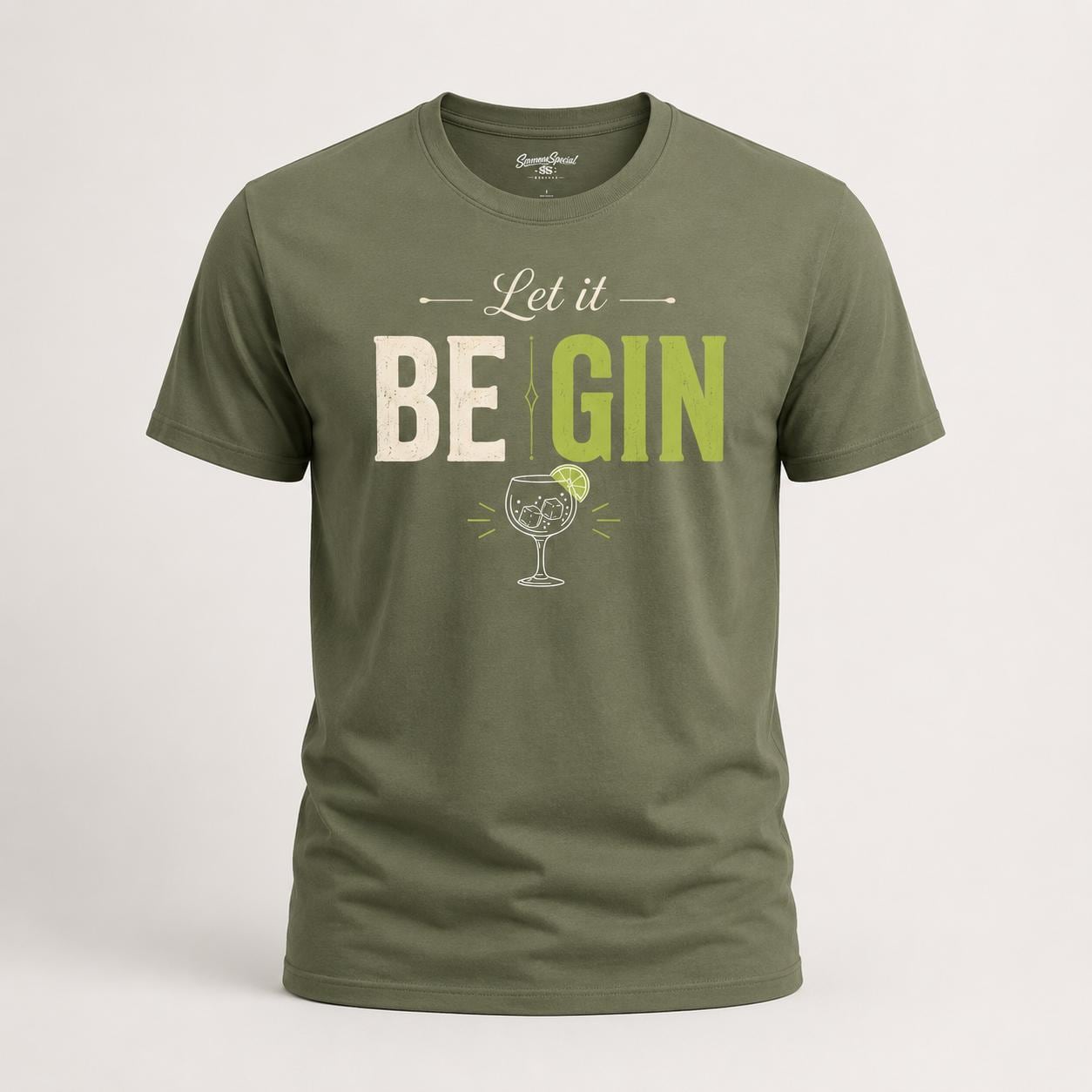 Let it BE GIN Shirt – lustiges Gin T-Shirt für Gin Liebhaber, Party, Barabend, Geschenk für Frauen & Männer