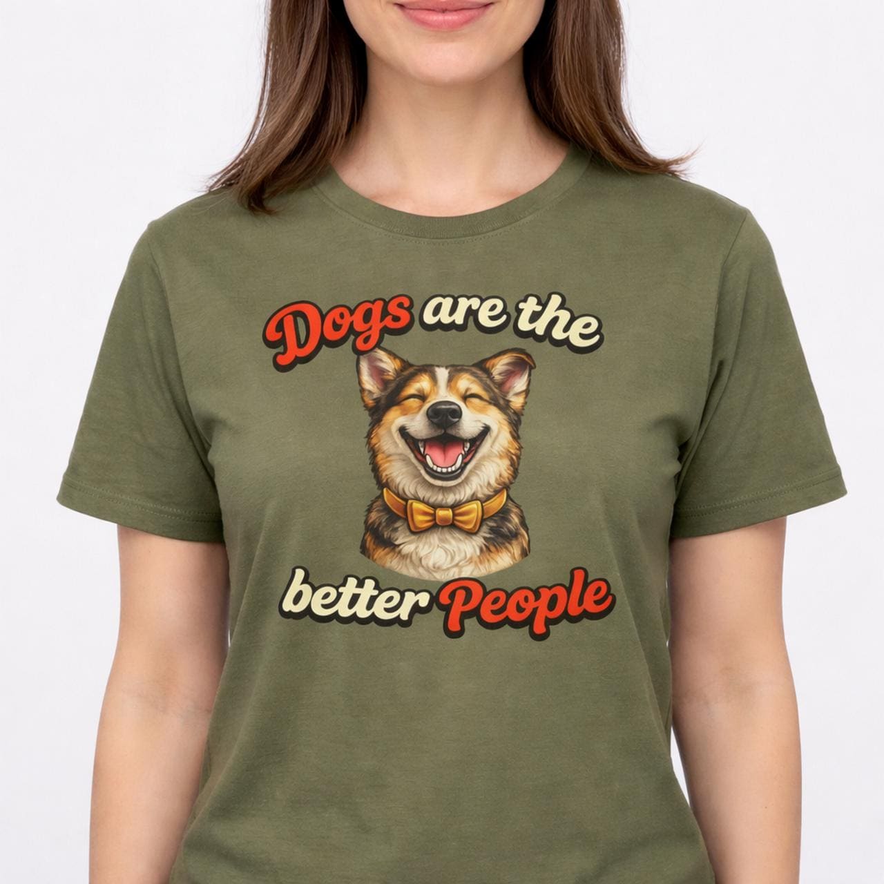 Dogs Are the Better People T-Shirt, Lustiges Hunde Shirt, Hundeliebhaber T-Shirt, Geschenk für Hundemama, Hundepapa Geschenk