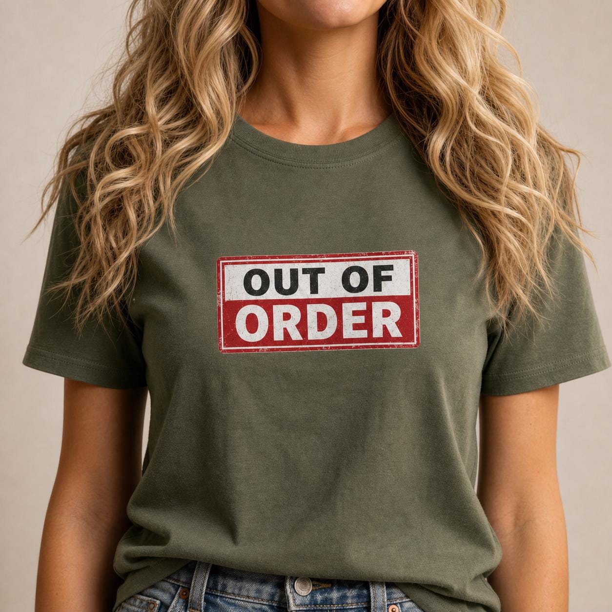 Out of Order Shirt, Funny Statement T-Shirt, Sarkastisches Graphic Tee, Unisex Streetwear Geschenk für Männer & Frauen