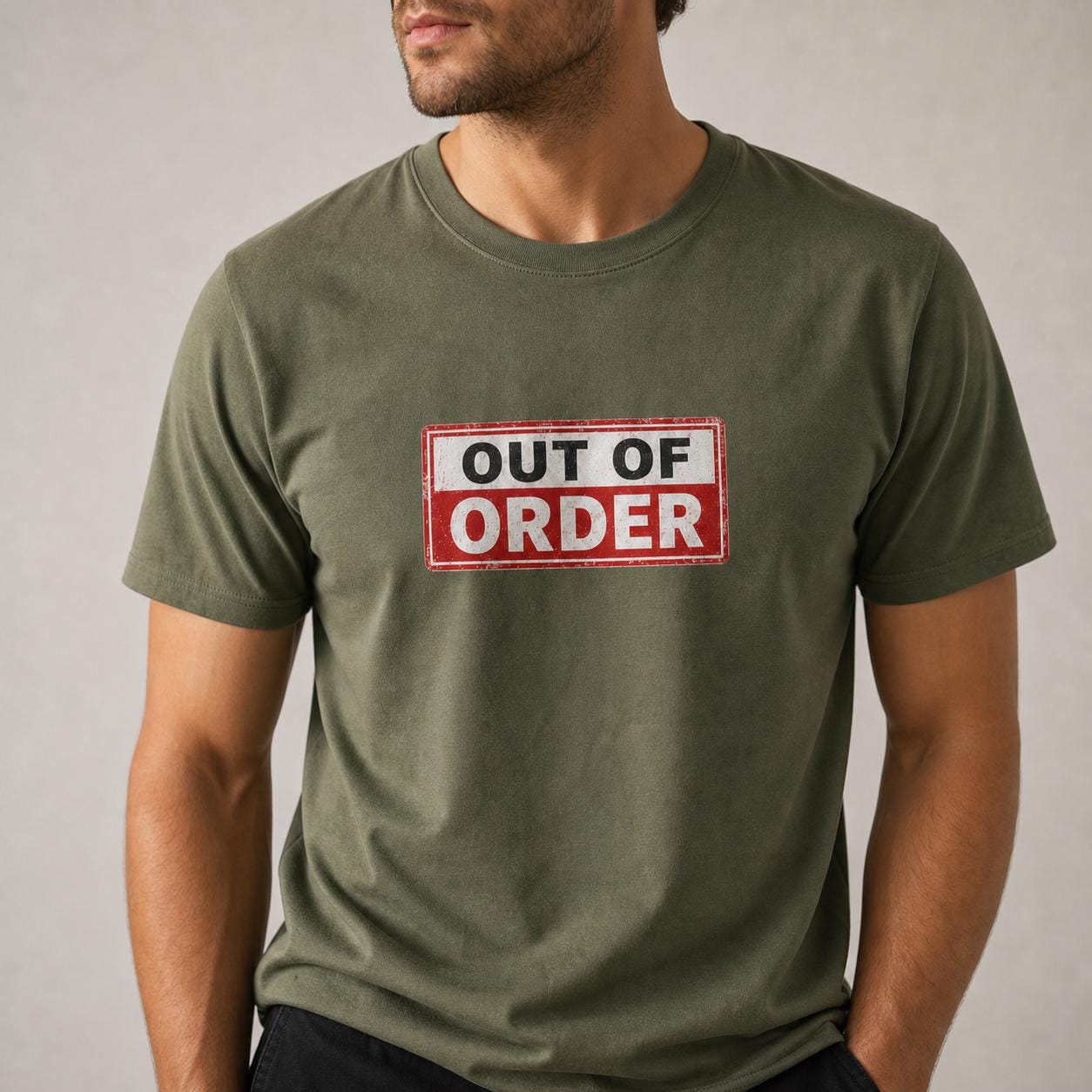 Out of Order Shirt, Funny Statement T-Shirt, Sarkastisches Graphic Tee, Unisex Streetwear Geschenk für Männer & Frauen