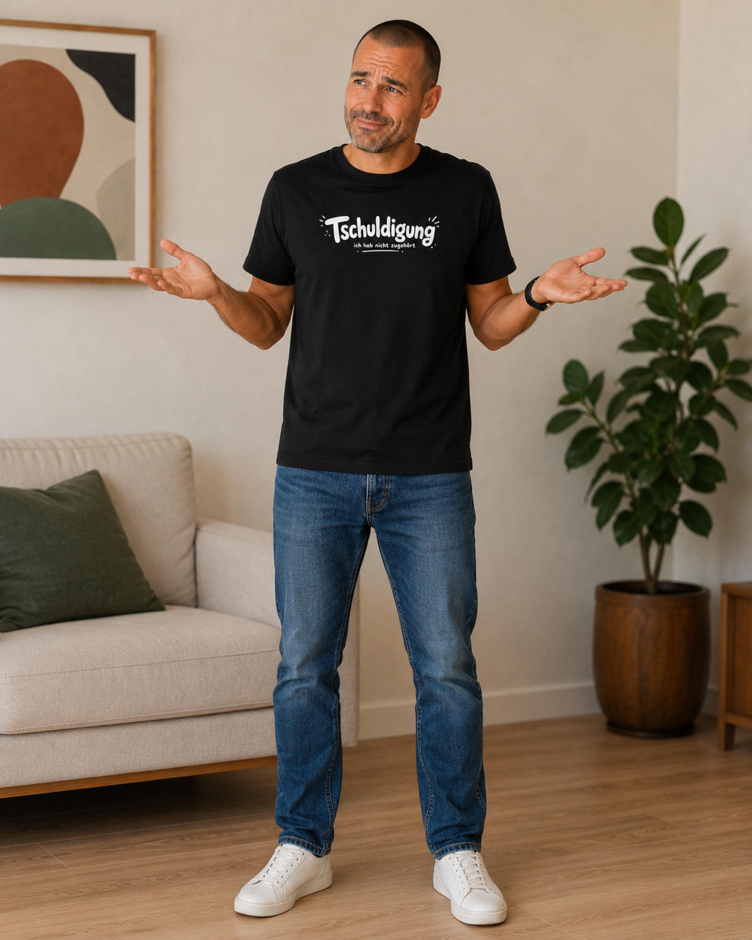 Tschuldigung Ich hab nicht zugehört Shirt - Lustiges T-Shirt für Männer & Frauen, Sarkasmus Shirt, Humor Geschenk, Casual Statement Tee