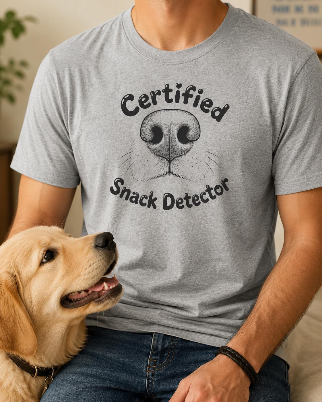 Certified Snack Detector Shirt - Lustiges Hunde T-Shirt für Hundeliebhaber, Dog Mom Dog Dad Geschenk, Welpen Shirt, Hundehalter Outfit