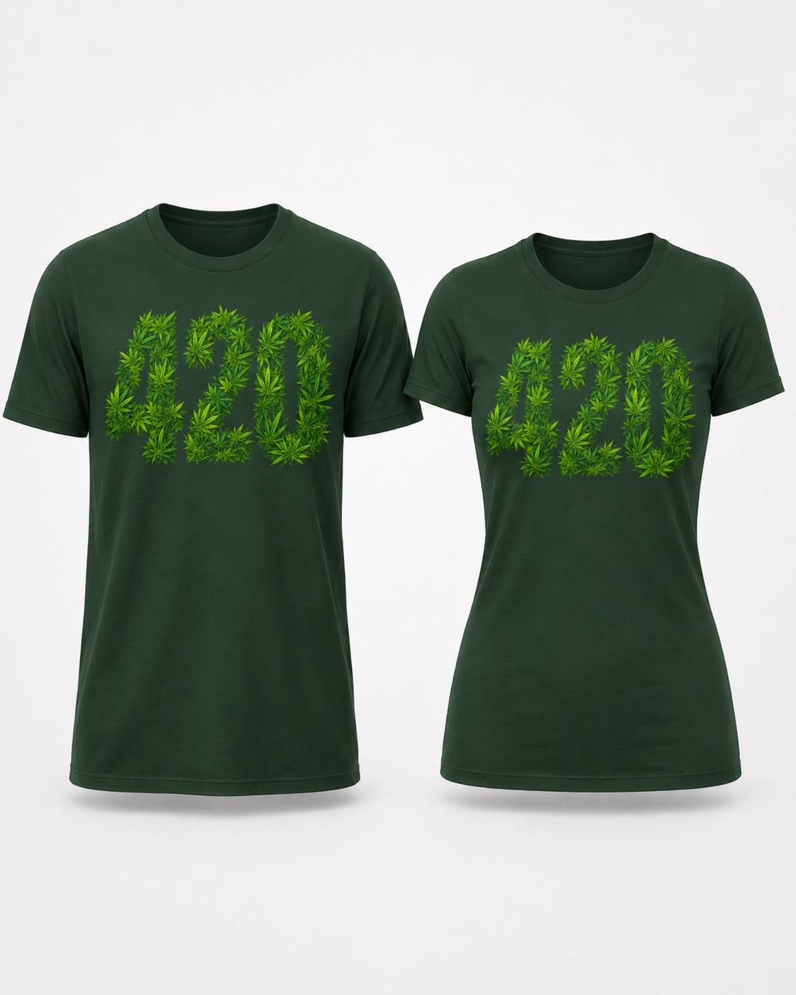 420 T-Shirt Cannabis Blatt Motiv, Kiffer Shirt, Weed Geschenk, Stoner Shirt, Hanf Shirt für Männer & Frauen