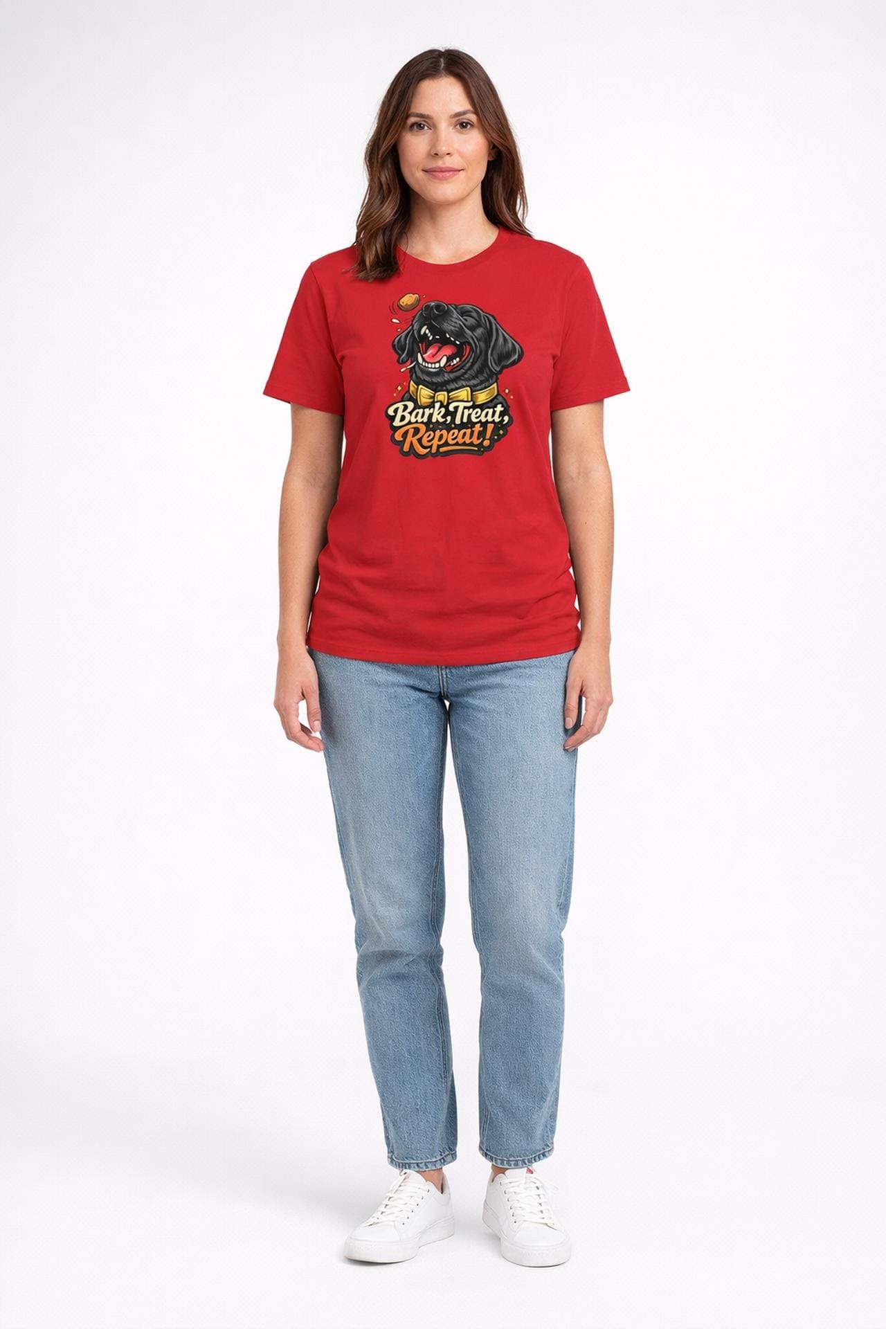 Bark Treat Repeat Labrador T-Shirt - Lustiges Hunde Shirt für Hundeliebhaber - Dog Mom Geschenk - Unisex Hunde Tee