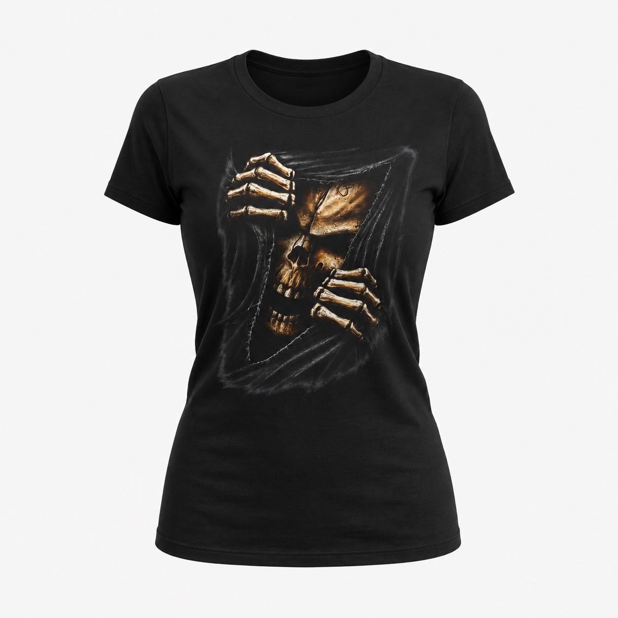 Biker Skull T-Shirt - Gothic Totenkopf Shirt für Metalheads, Motorradfahrer & Dark Streetwear