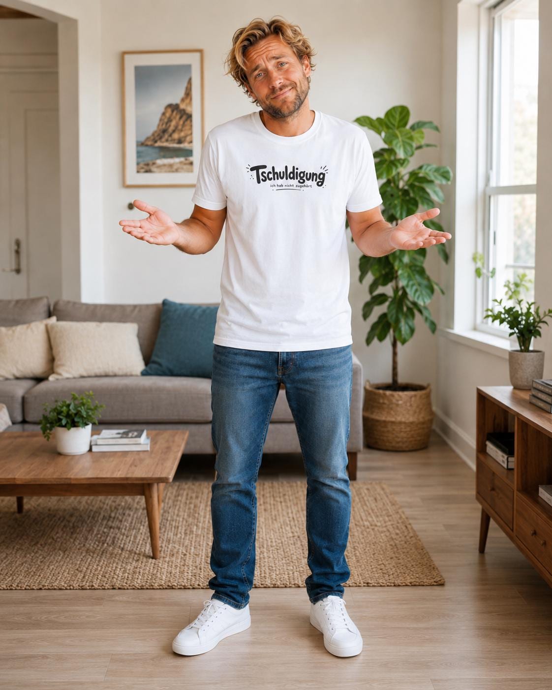 Tschuldigung Ich hab nicht zugehört Shirt - Lustiges T-Shirt für Männer & Frauen, Sarkasmus Shirt, Humor Geschenk, Casual Statement Tee