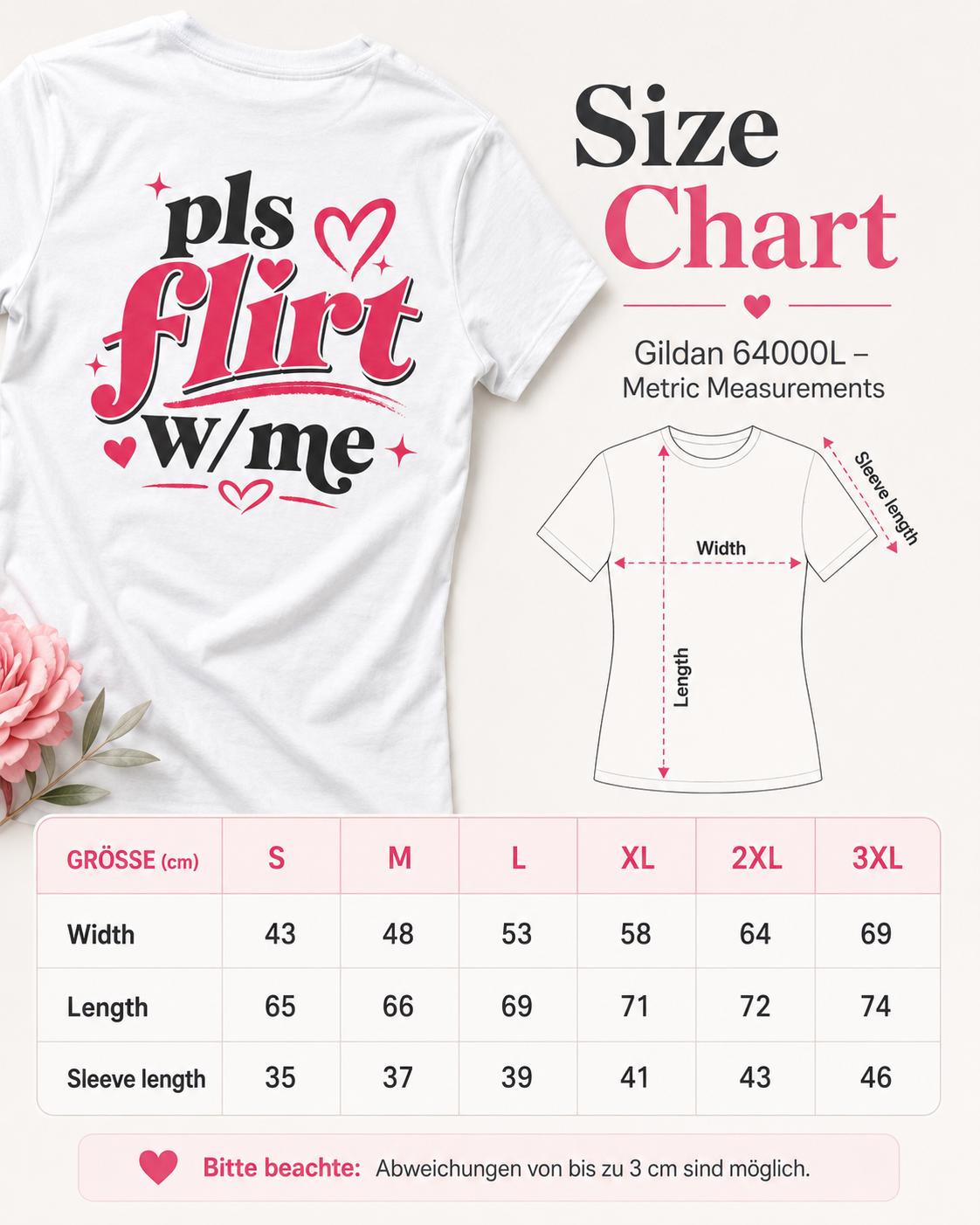 Mallorca Malle 2026 Shirt Damen - Flirte mit mir! pls flirt w/me Rückenprint, Flirt Urlaub Party Shirt, Ballermann Outfit Sommer