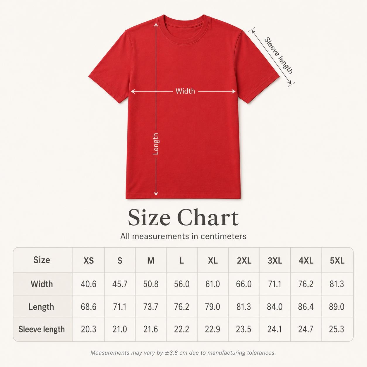 Simple Red T-Shirt - Ton-in-Ton Statement Shirt in Rot - Minimalistisches Unisex Shirt - Clean Fashion Basic - Dezentes Red-on-Red Design