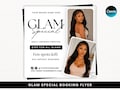 Glam Special Luxury Flyer, Makeup Artist Booking Flyer, Editable Canva Template product logo