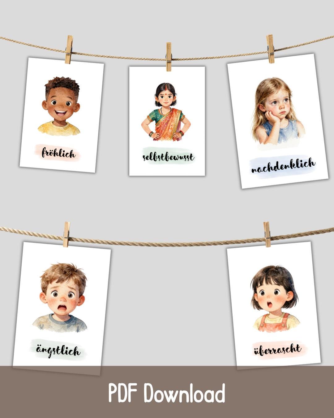 10 Emotion Cards for Children | Learning Emotions Flashcards for ...