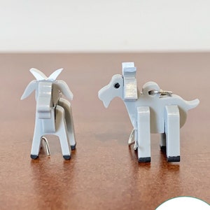 Goat 3D Earrings SVG File - Laser Cut File - Jewelry - Animal - Acrylic - Farm