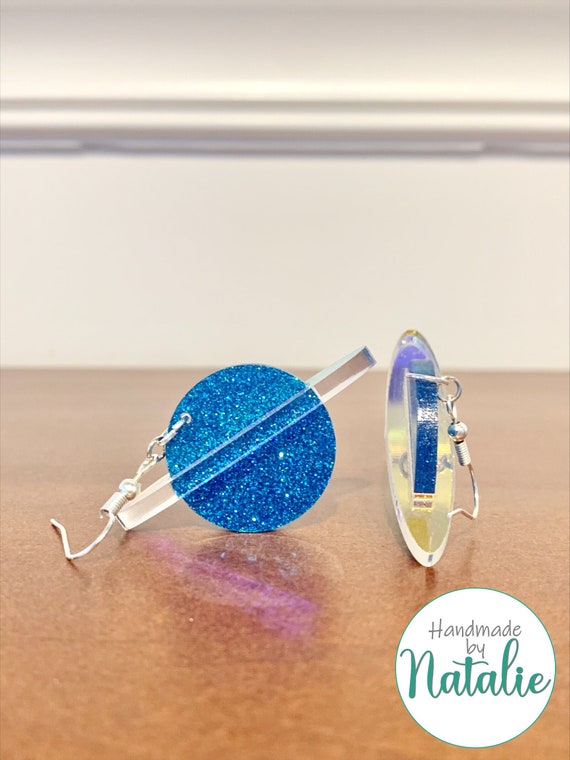 Saturn 3D Earrings SVG File - Laser Cut File - Jewelry - Planet - Acrylic - Outer Space - Digital File Only - No Physical Items Will Be Sent