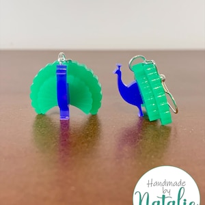 Pfau/Türkei 3D Ohrringe SVG Datei - Laser Cut Datei - Schmuck - Vogel - Acryl