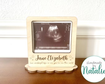 Ultrasound photo display frameholder Love at First Sight file for Glowforge users SVG file Mother/'s Day PDF file
