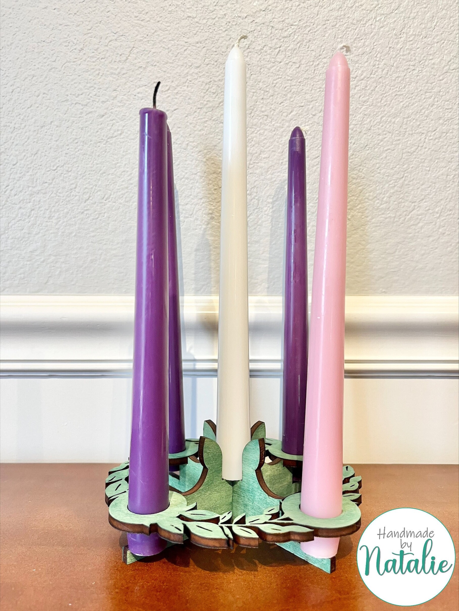 Advent Candle Holder Wreath SVG Laser Cut File Tapered Etsy