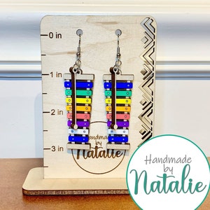 Xylophone Earrings SVG File - Laser Cut File - Jewelry - Instrument - Wood - Teacher Appreciation Gift - Music - Digital Item Only
