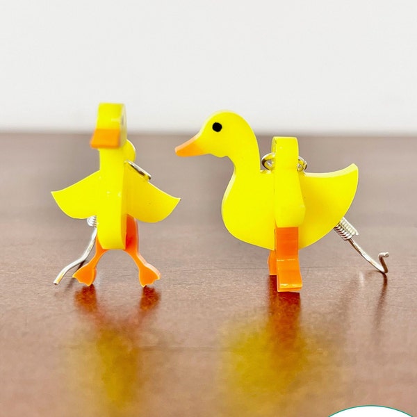 Duck 3D Earrings SVG File - Laser Cut File - Jewelry - Bird - Acrylic