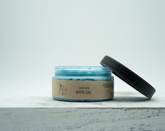 Hippie Chic Sugar Scrub - Scrub corpo esfoliante schiumogeno al profumo di fiori dolci, latte di capra, 283 g