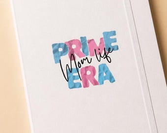 Cahier Prime Mom Life Era, journal drôle de maman, cadeau tendance TikTok pour maman, joli journal minimaliste, cadeau pour les mamans occupées
