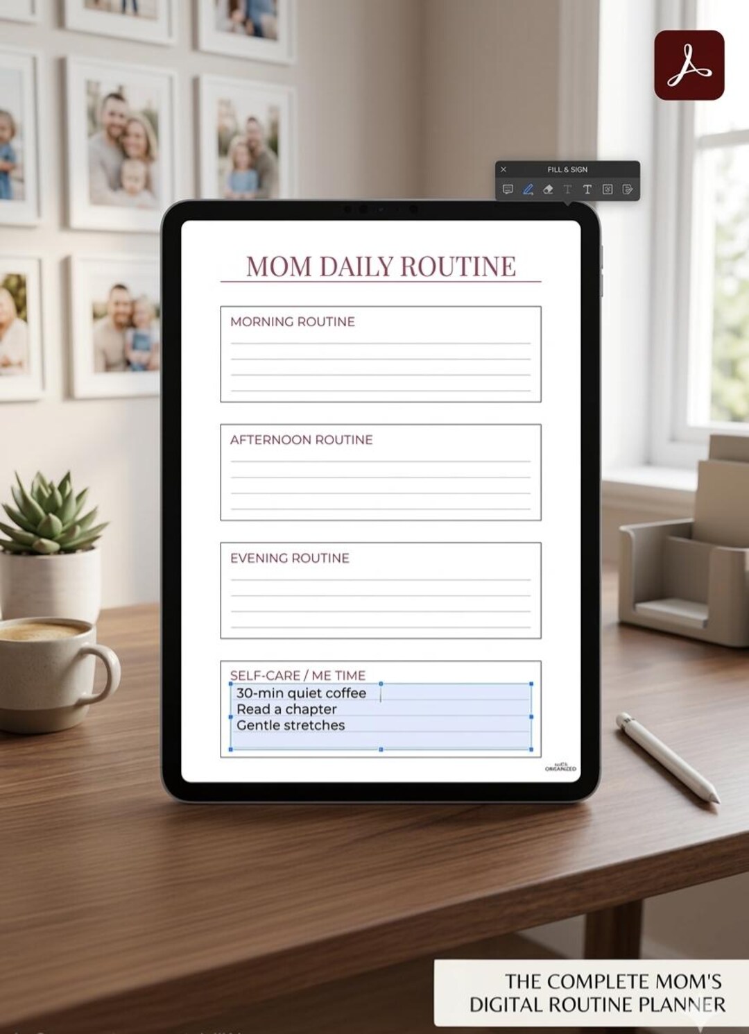 Ld Routine Template Mom Daily Routine Planner | Minimal Daily Planner PDF for Moms | Stay ...
