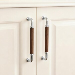 Silver Walnut Cabinet Pull, Bronze Closet Pulls, Brass Wood Drawer Knob