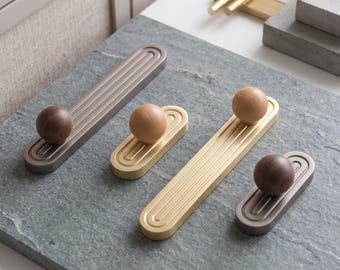 Modern Wood Cabinet Handle Drawer Pull Minimal Furniture Hardware Kitchen Cabinet Knob Dresser Wardrobe Pull Unique Home Renovation Decor