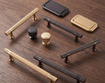 Modern Textured Cabinet Handles Drawer Pulls Kitchen Cabinet Hardware Furniture Handles Knobs Dresser Wardrobe Pulls Home Upgrade Decor