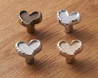 Heart Shape Cabinet Knob Vintage Drawer Pull Romantic Furniture Hardware Kitchen Cabinet Handle Dresser Wardrobe Decorative Knob Single Hole