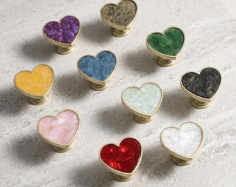 Heart Shaped Cabinet Knobs Decorative Drawer Pulls Cute Furniture Hardware for Kitchen Cabinets Dresser Wardrobe Nursery Room Decor