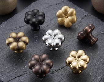 Flower Cabinet Knob Decorative Drawer Pull Vintage Furniture Hardware Kitchen Cabinet Dresser Wardrobe Cupboard Door Knob Home Decor Upgrade