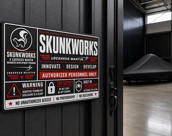 Skunk Works UFO Wall Sign