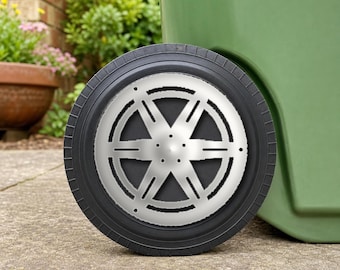 Mitsubishi Evo OZ Six Spoke Inspired Wheelie Bin Wheel Covers - Pair, 125mm UK Bin, 3D Printed Alloy Style