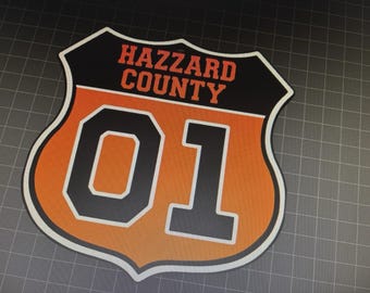 Decal Badge Wing Fender Boot - Dukes of Hazzard - Hazzard County 01 -General Lee